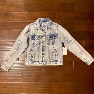 Distressed denim jacket